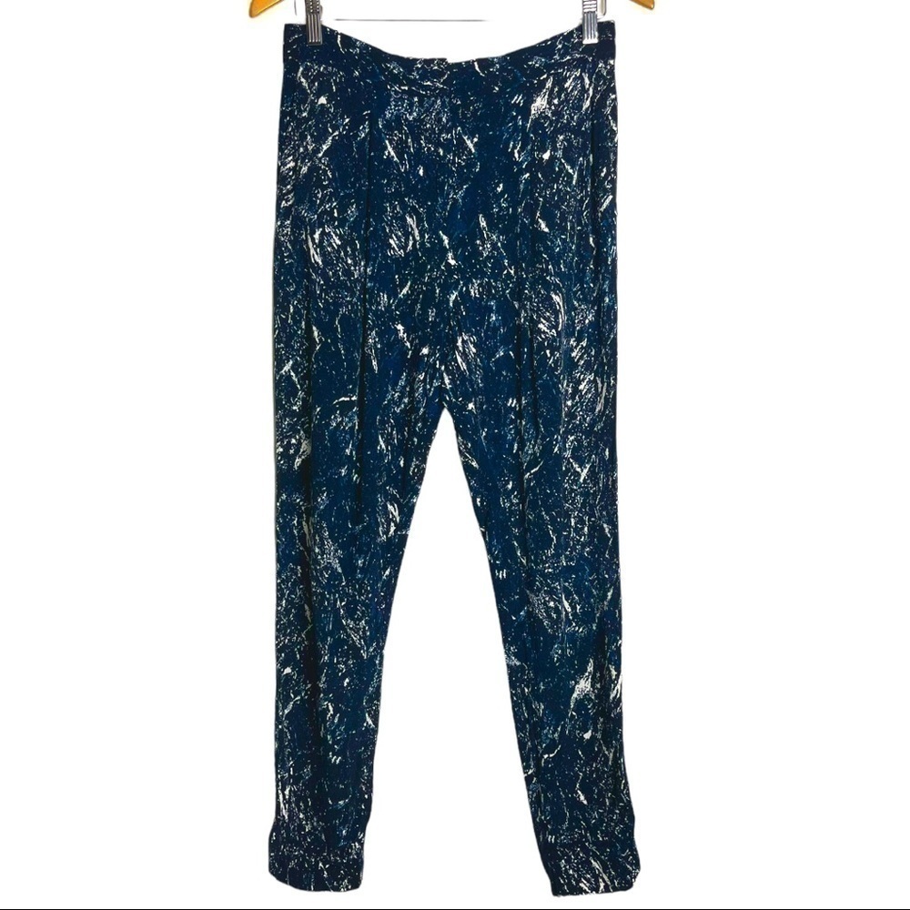 COS Abstract Navy White Pants Size 34